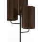 Edisa vloerlamp 3L - velvet donkerbruin