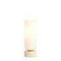 Rylano tafellamp ø12x35 cm glas melk - zand+antiek brons