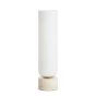 Rylano tafellamp ø12x47 cm glas melk - zand+antiek brons