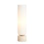Rylano tafellamp ø12x47 cm glas melk - zand+antiek brons