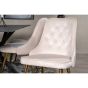 Zelano eetkamerstoel - gouden poot - velvet - beige