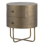 Glossy kastje rond metaal antique brass van het woonmerk BePureHome