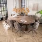 Rahul eettafel sculpture - massief acacia drift bruin