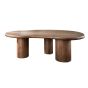 Rahul eettafel sculpture - massief acacia drift bruin