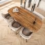 Sedona Deens ovale eettafel centrale poot 215 cm - massief mango zandkleur