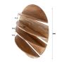 Aarav wandschap set van 4 rond - massief naturel