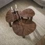 Alistair bijzettafel set van 3 driehoek Maya teak - bruin