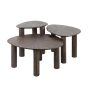 Alistair bijzettafel set van 3 driehoek Maya teak - bruin