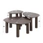 Alistair bijzettafel set van 3 driehoek Maya teak - bruin