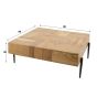 Stanley salontafel 90x90cm