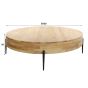 Dario ronde salontafel Ø120 cm - massief acacia naturel