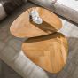 Nash salontafel set van 2 infinite - gerecycled teakhout fineer