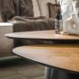 Nash salontafel set van 2 infinite - gerecycled teakhout fineer