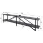 Kingsley tv-meubel 220 cm XL - grijs