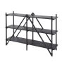 Kingsley stellingkast 130 cm 3 laags - grijs