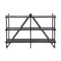Kingsley stellingkast 130 cm 3 laags - grijs
