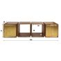 Kelsie dressoir 2D - brass/massief mango bruin