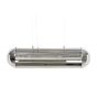 Grayson hanglamp 6L Ø20x80 cm - chroom/smoke