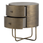 Glossy kastje rond metaal antique brass van het woonmerk BePureHome