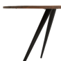 Turi eettafel Ø120x76 cm donkerbruin/zwart van het woonmerk Light&Living