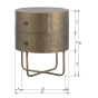 Glossy kastje rond metaal antique brass van het woonmerk BePureHome