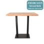 Restaurant/Bartafel 120x70x108 cm - straight edge - espresso