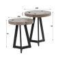 Tommy bijzettafel set van 2 - grijs