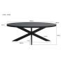 Kala eettafel ovaal 160 cm - zwart
