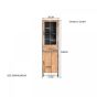 Elin stellingkasten 50 cm mangohout - naturel
