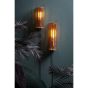 Strøby wandlamp 13x13x41 cm - antiek brons+glas