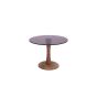 Faye bijzettafel ø60 cm hout/glas - almond