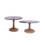 Brix Faye bijzettafel ø75 cm hout/glas - almond