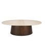 Brix Bottecino salontafel ovaal 120 cm - donkerbruin/beige