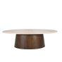 Brix Bottecino salontafel ovaal 120 cm - donkerbruin/beige