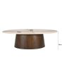 Brix Bottecino salontafel ovaal 120 cm - donkerbruin/beige
