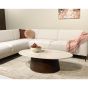 Brix Bottecino salontafel ovaal 120 cm - donkerbruin/beige