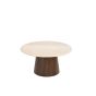 Brix Bottecino bijzettafel ø75 cm - donkerbruin/beige