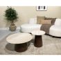 Brix Bottecino bijzettafel ø75 cm - donkerbruin/beige