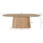 Novero eettafel ovaal 230 cm - naturel