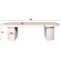 Katie salontafel 150 arch stone - marmer composiet