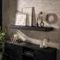 Sani wandplank - 150 cm - metallic - zwart