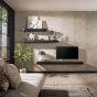 Sani wandplank - 150 cm - metallic - zwart