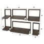Nowi wandschap set van 5 - brons antiek
