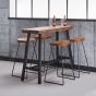 Larissa barstoel houten zitting - massief acacia naturel