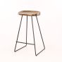 Larissa barstoel houten zitting - massief acacia naturel