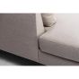 Aida 3-zits U-bank links stof - beige/poot zwart