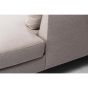 Aida 3-zits U-bank rechts stof - beige/poot zwart