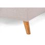 Darcy 3-zits U-bank rechts stof - beige/poot eiken