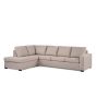 Mitch 3-zits hoekbank links stof - beige