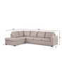 Mitch 3-zits hoekbank links stof - beige